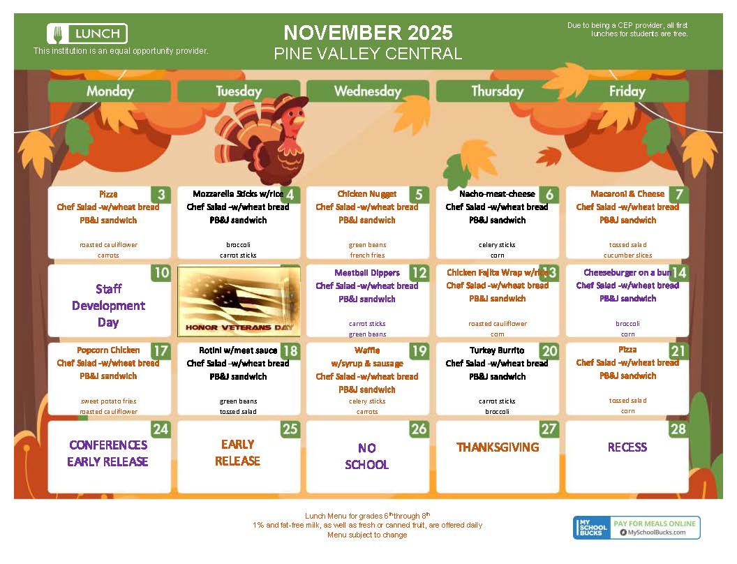 November 2025 Lunch 6-8